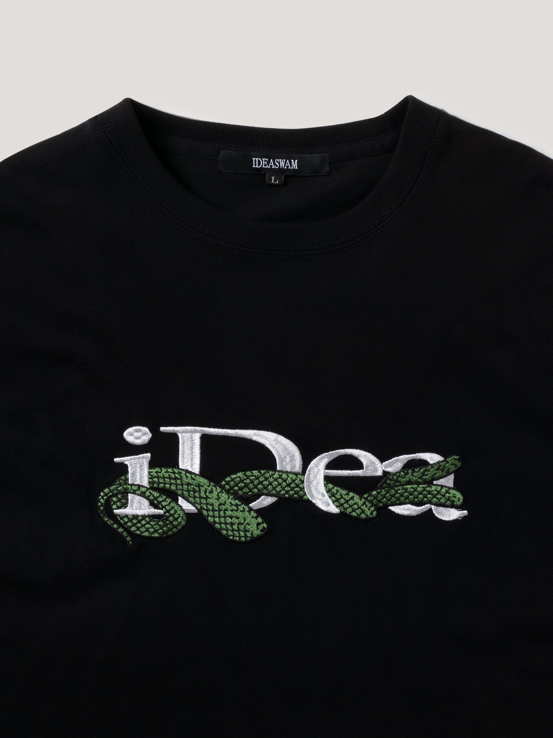 ideaswam snake logo t-shirt ホワイト