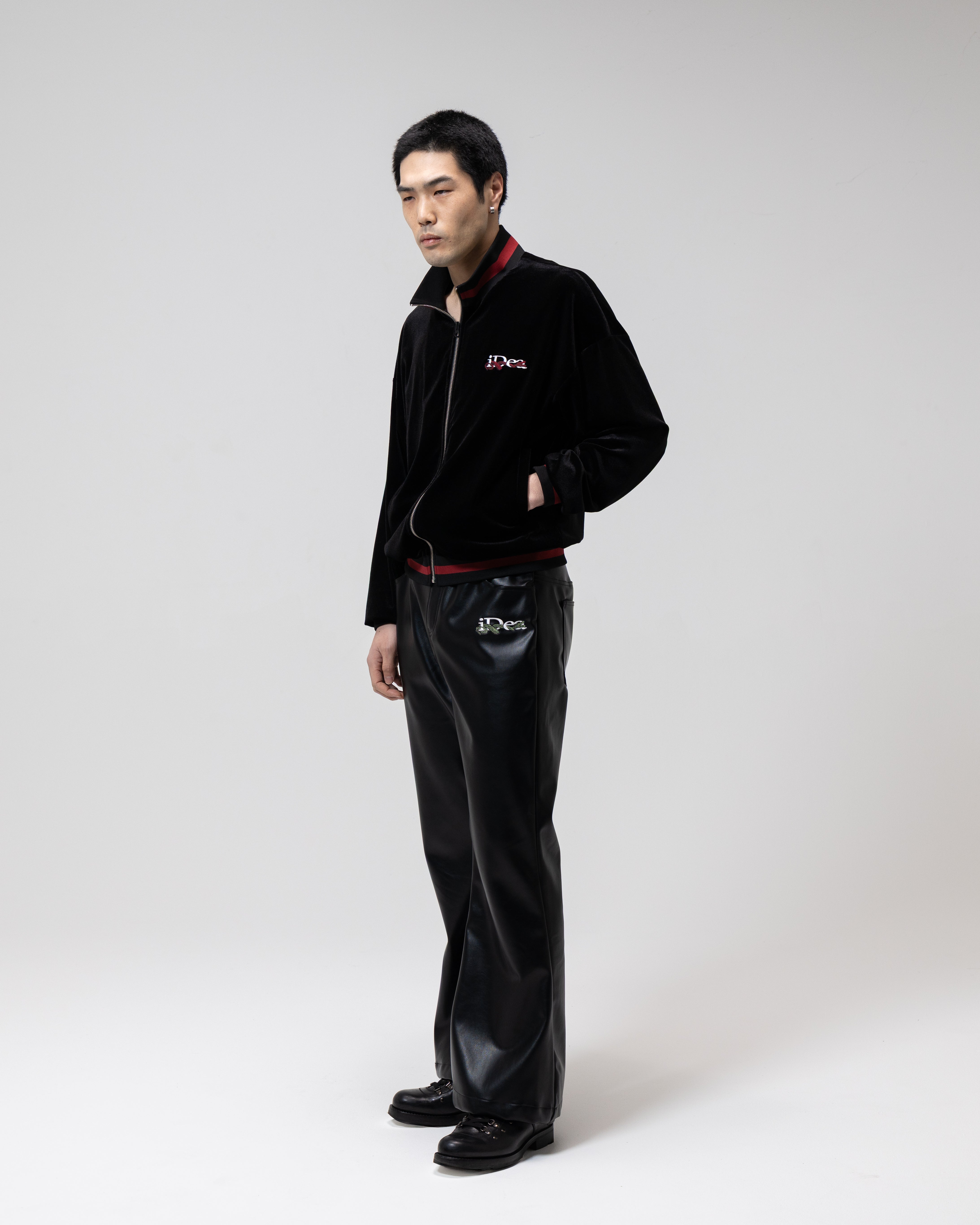 パンツ ideaswam OUROBOROS LEATHER FLARE PANTS OUROBOROS LEATHER FLARE PANTS (Black) – IDEASWAM