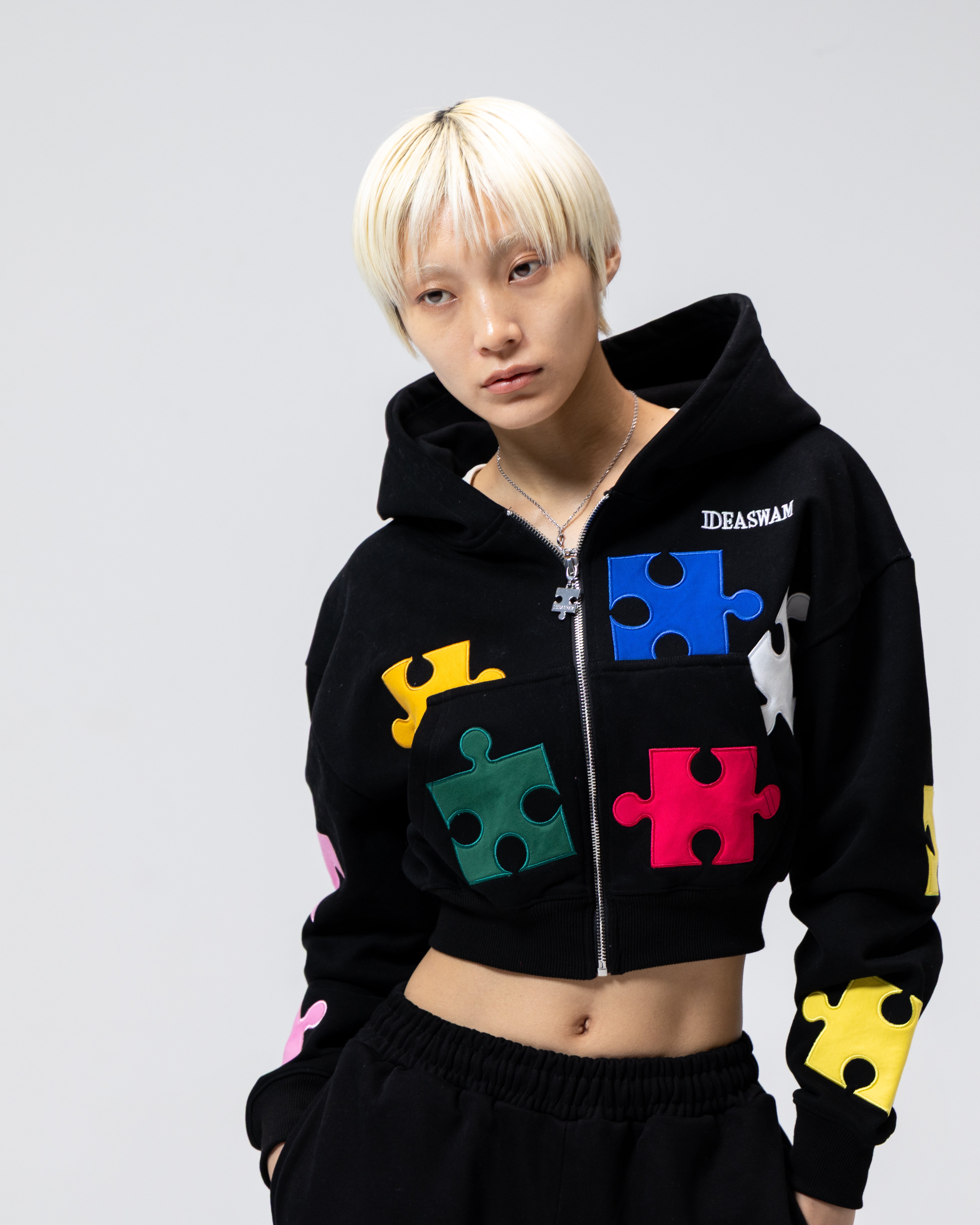 ideaswam PUZZLE HOODIE Rainbow (Black) 【公式通販】