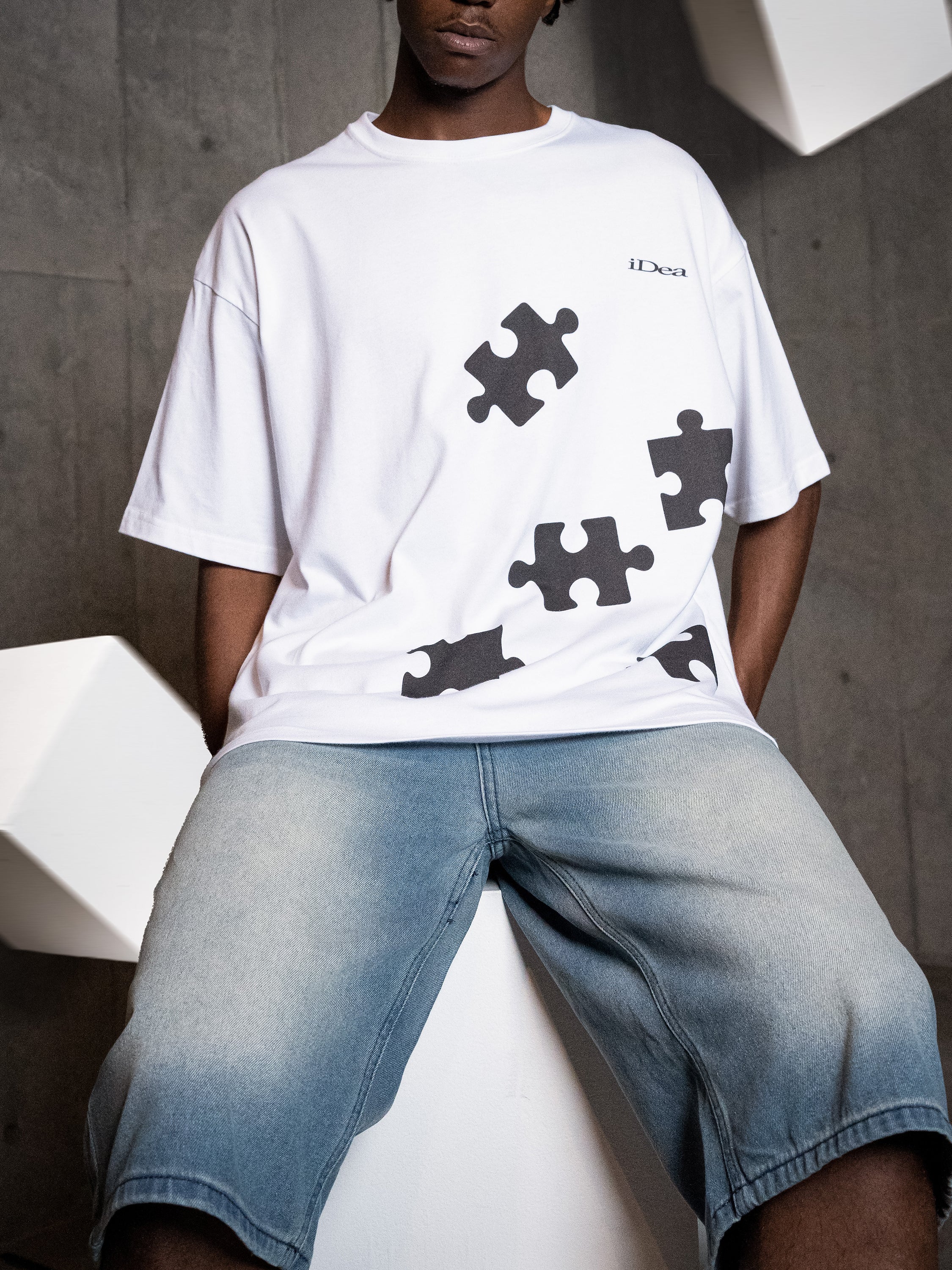 Puzzle Tee (White) – IDEASWAM