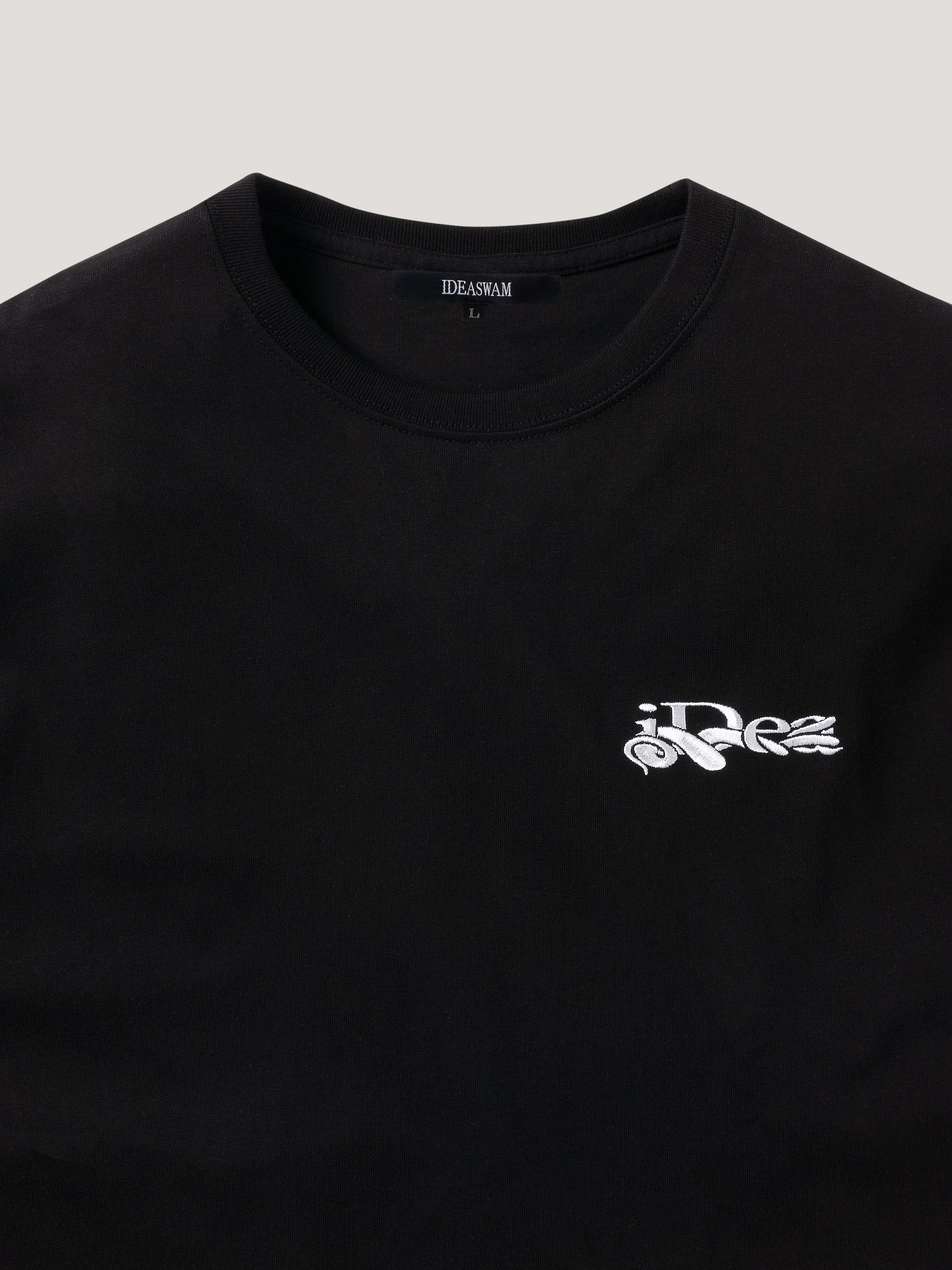 OUROBOROS SMALL LOGO TEE (Black) – IDEASWAM