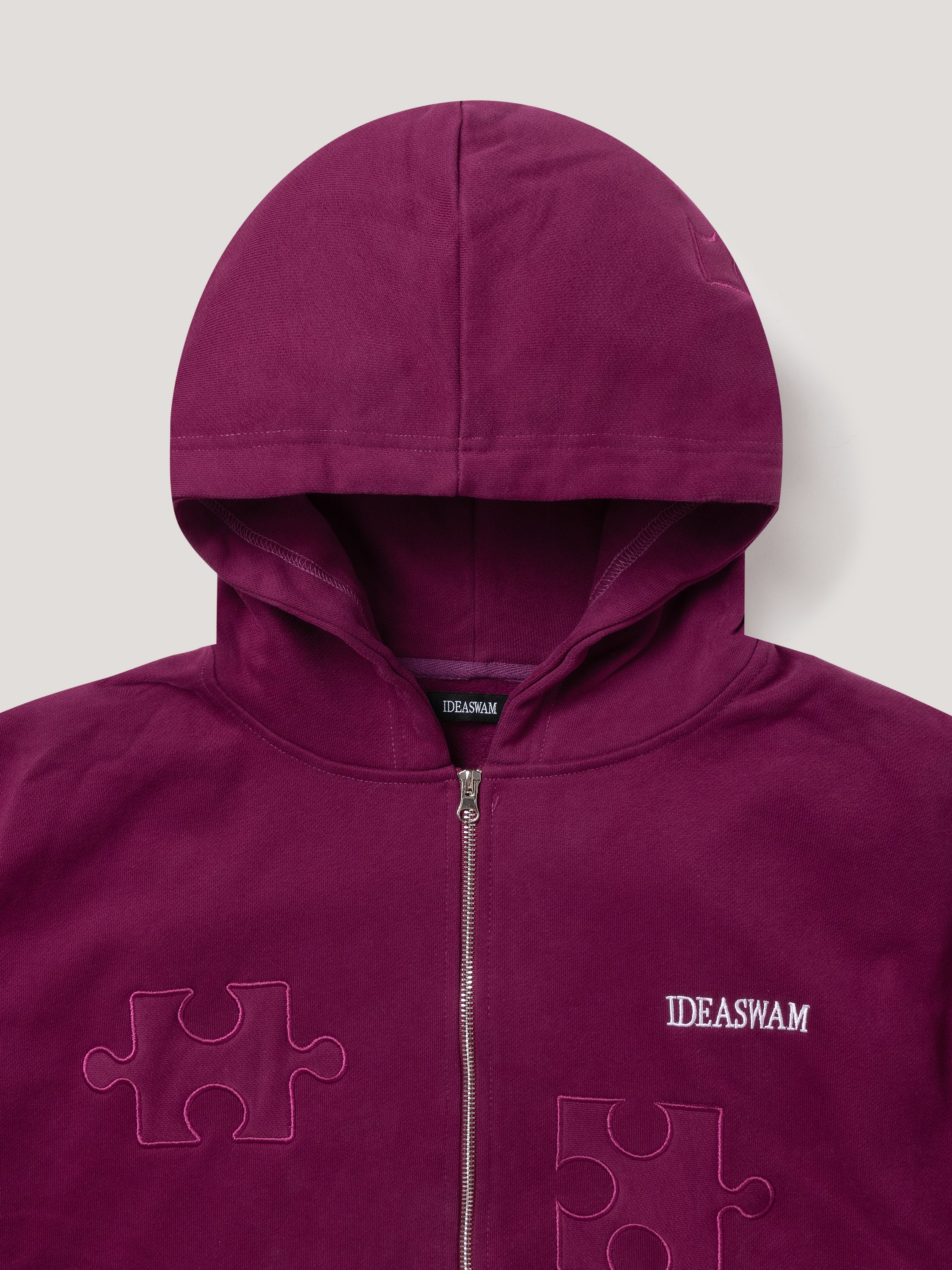 Puzzle Hoodie (Burgundy) – IDEASWAM