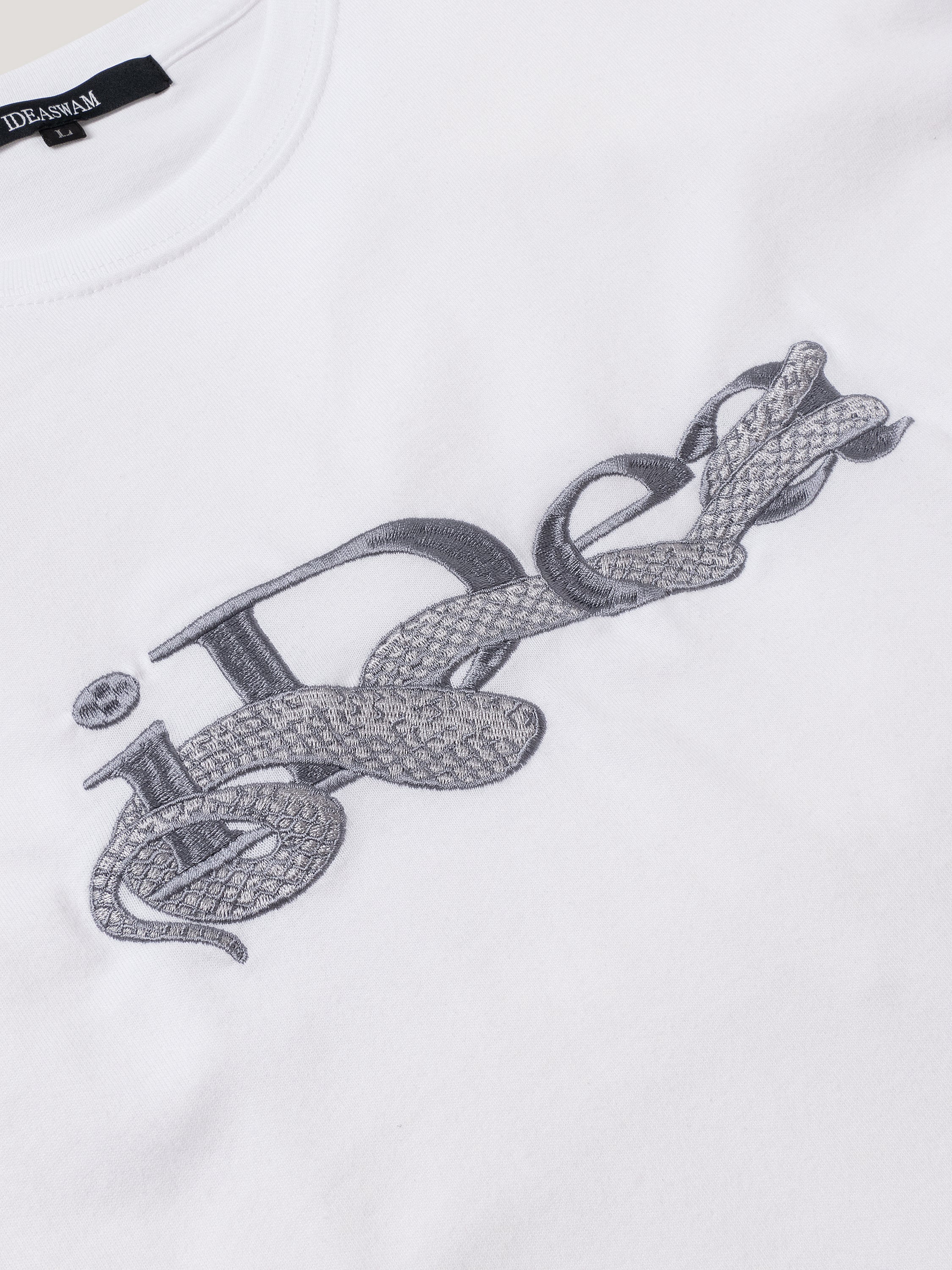 ideaswam snake logo t-shirt ホワイト