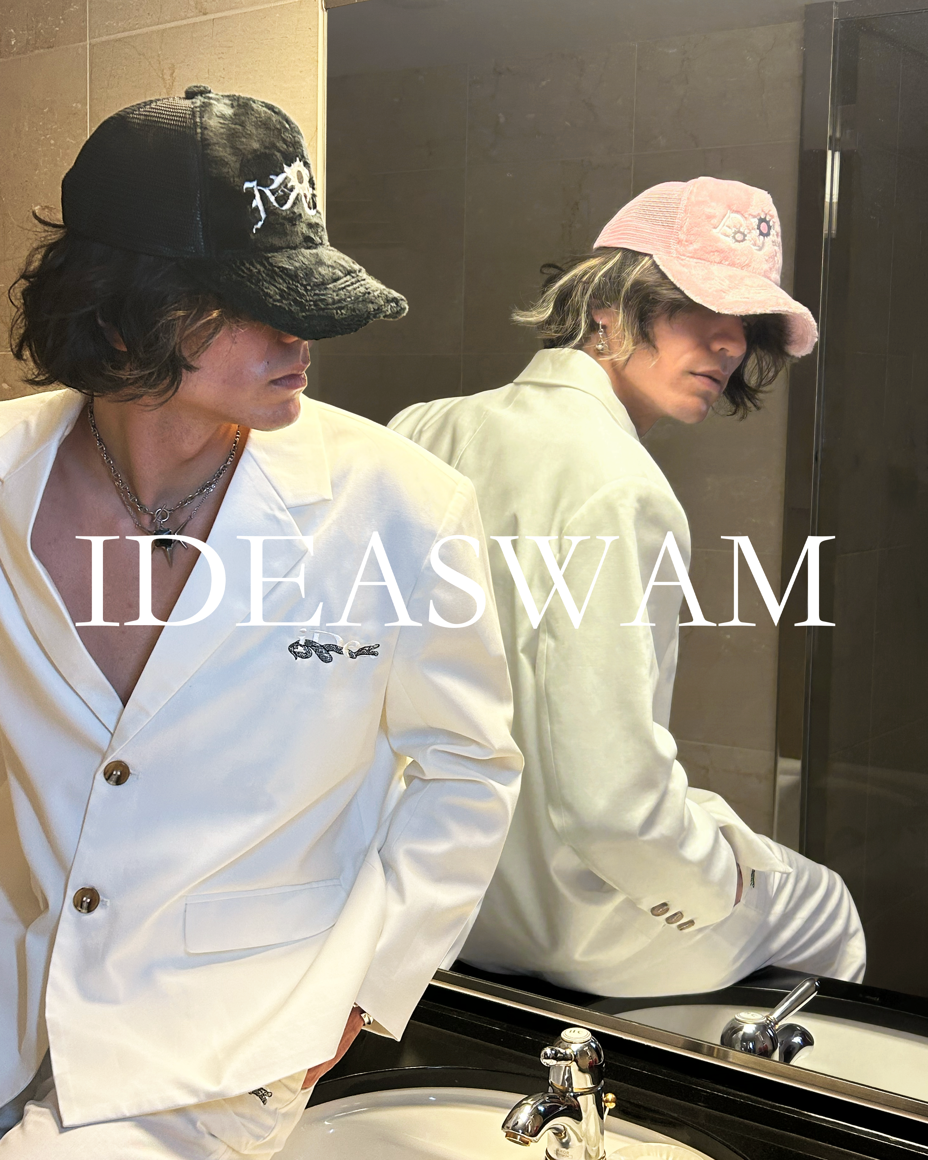 IDEASWAM Head Shot Trucker Cap ベロア キャップ IDEASWAM Head Shot Trucker Cap ベロア キャップ